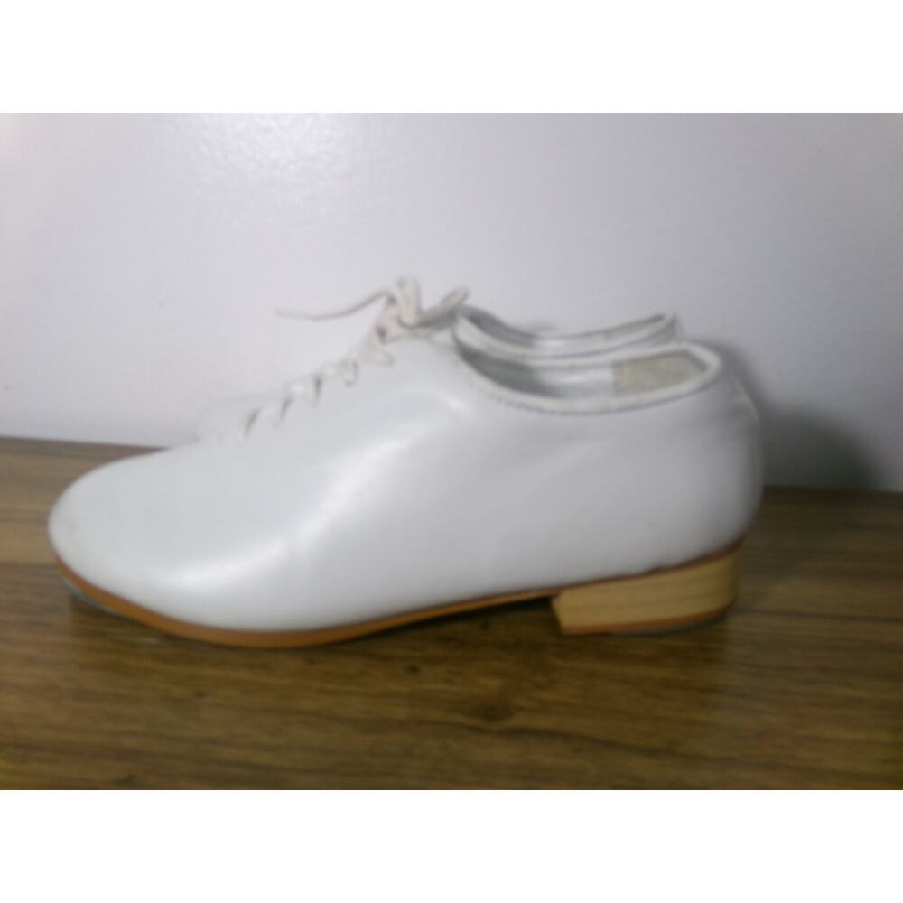 Dance Clogging Shoes Steven Stompers Youth 3M White Oxford Leather FULL Sole